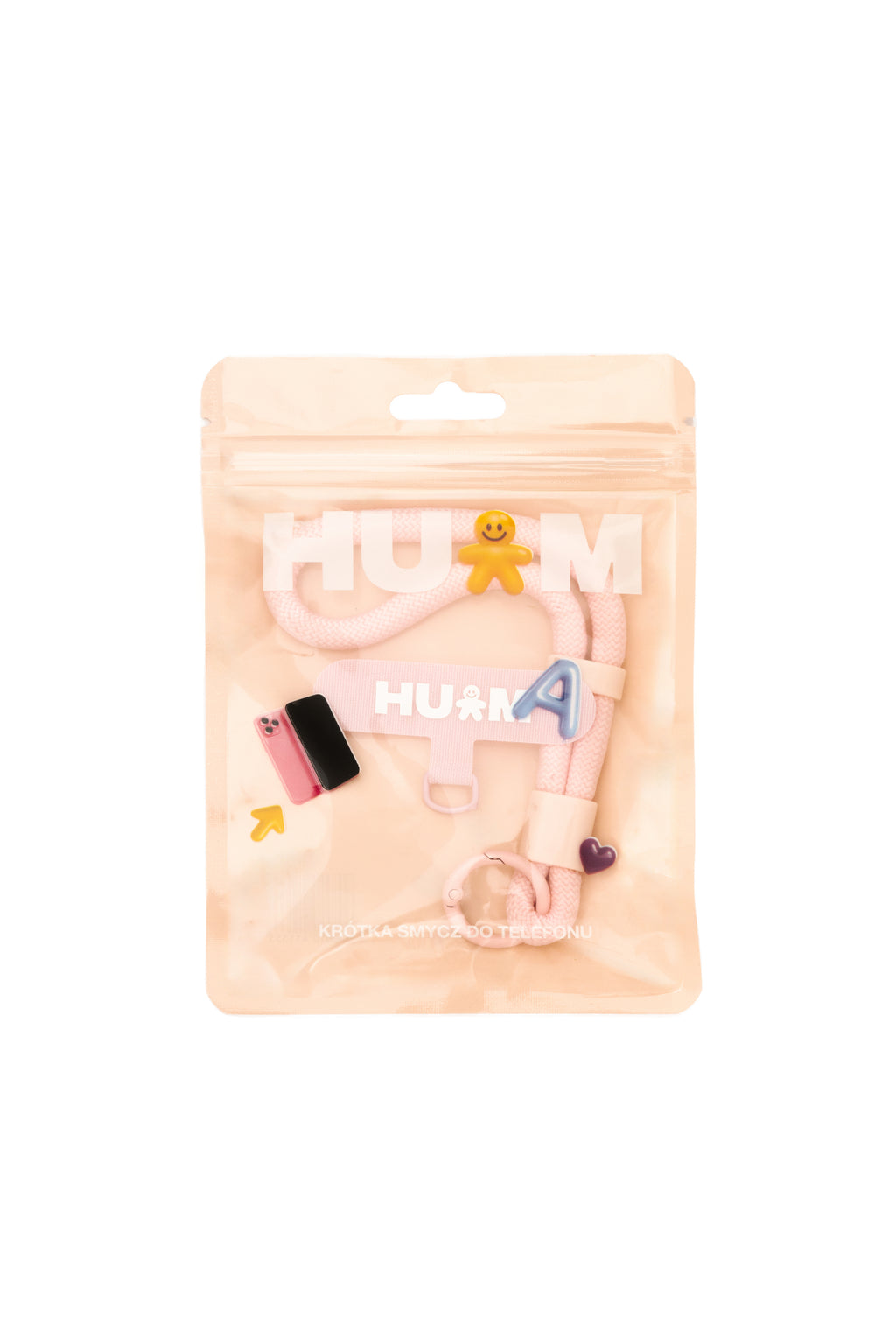 HUAM Slide Rope Krótka smycz do telefonu Cotton Candy Pink